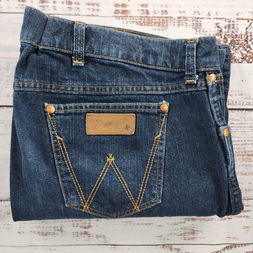 Wrangler Rooted Collection Texas Edition Mens 44x32 USA Made Western Jeans